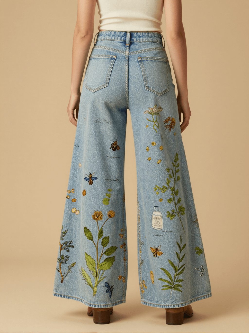 Wild Herb Apothecary RB-BOT05 – Back View – Mara – Blue Denim