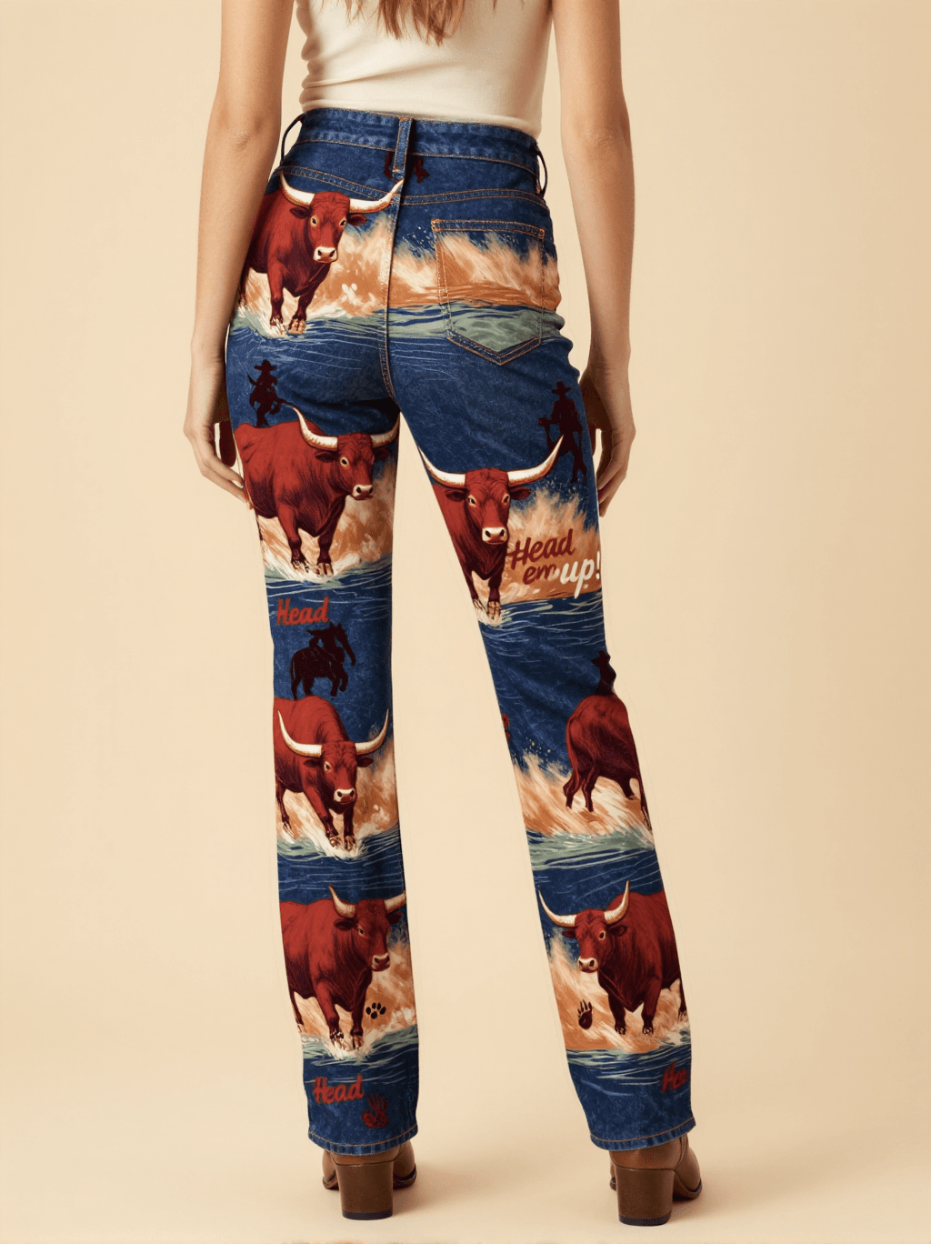 Longhorn Crossing Bootcut Jeans – Back View – Riley