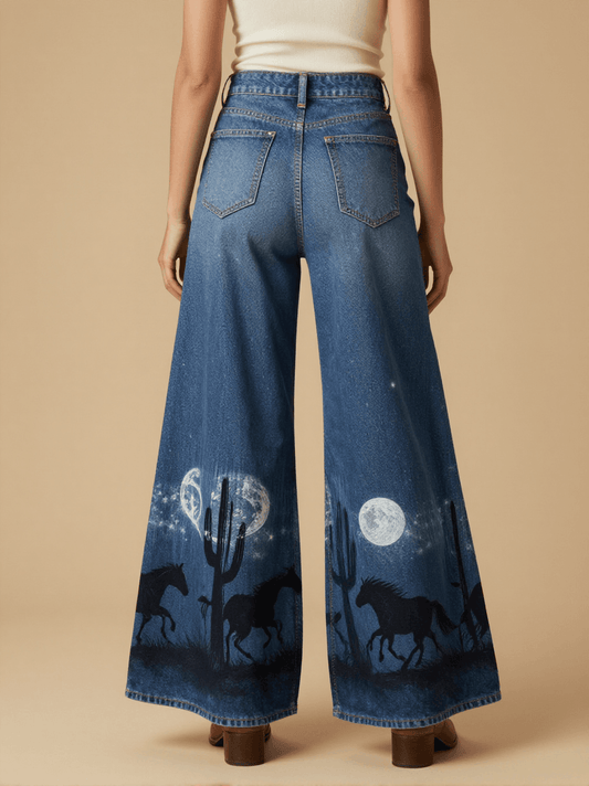 Mustang Moonrise RB-BOT05 – Back View – Jessie – Blue Denim