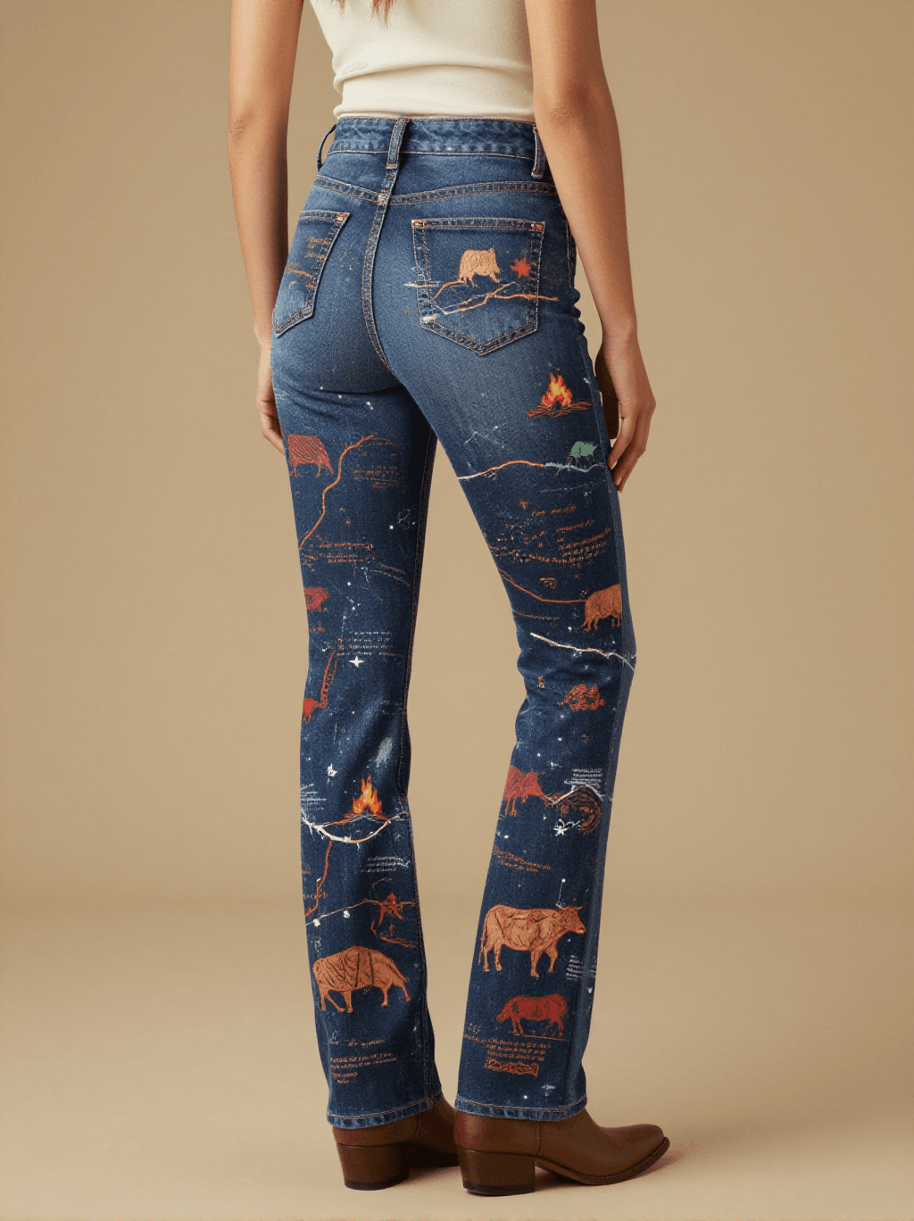 Old Chisholm Trail Bootcut Jeans – Back View – Jessie