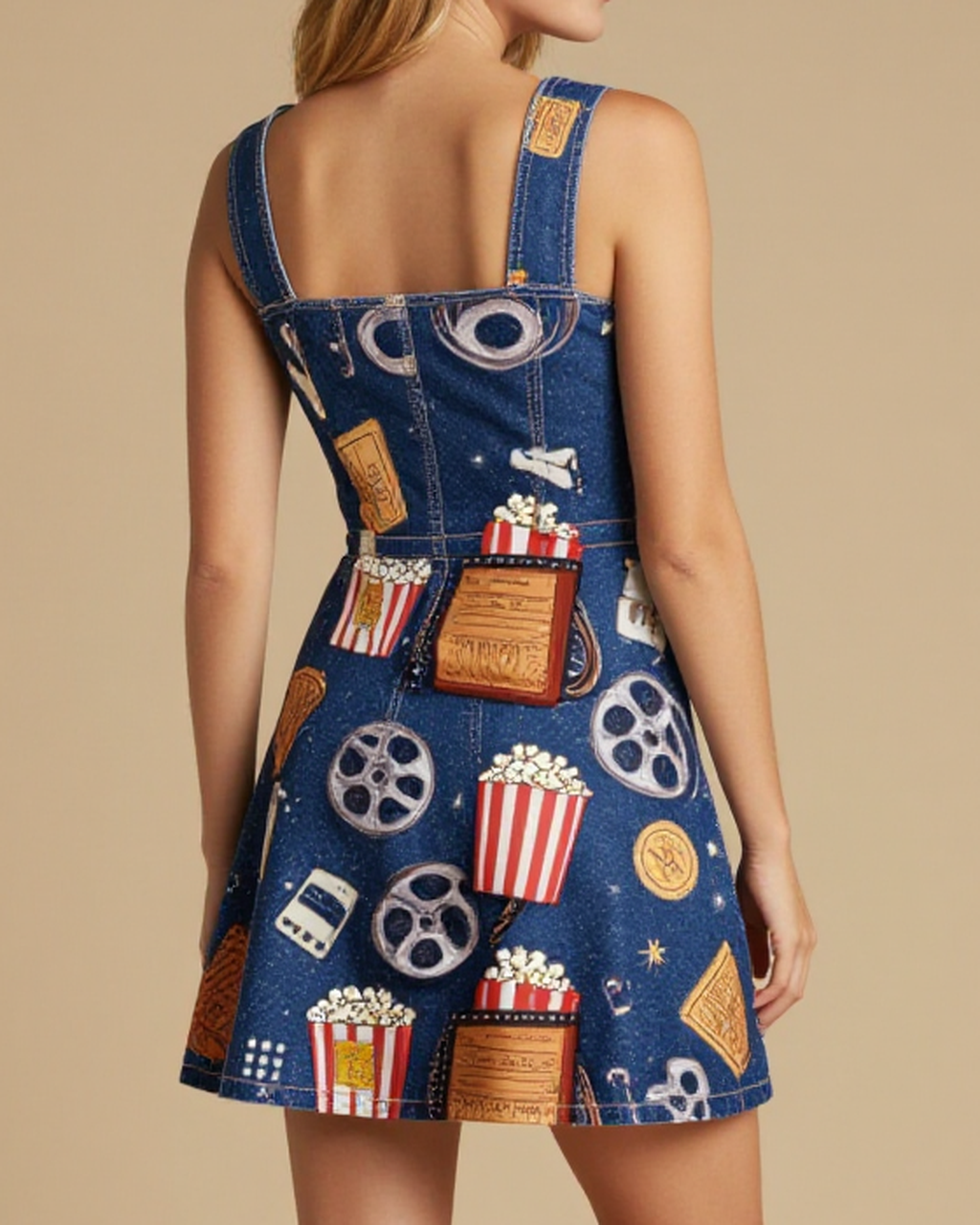 Drive-In Structured Mini Dress – Back View – Mara