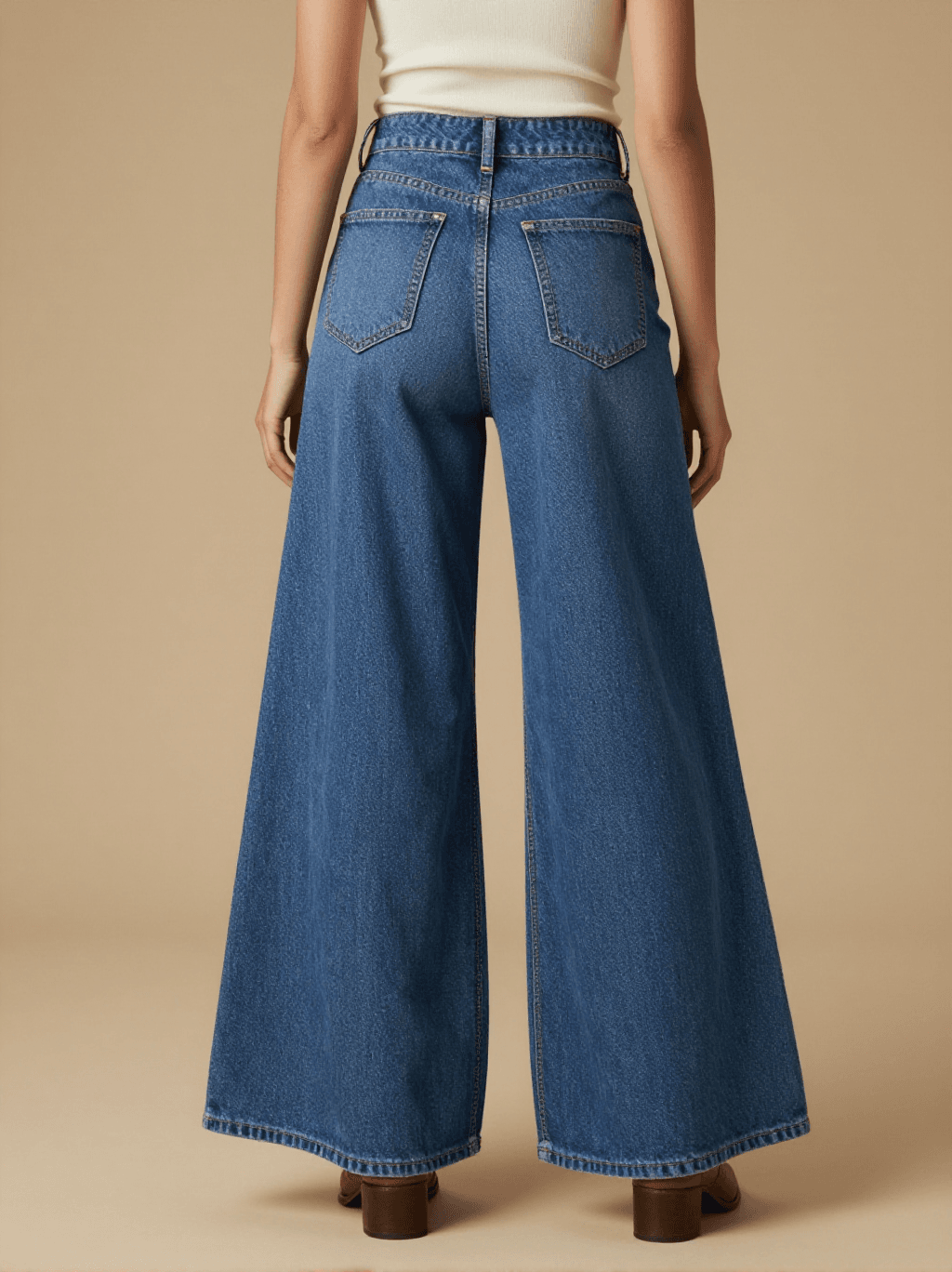 Iron Bloom Leg RB-BOT05 – Back View – Jessie – Blue Denim