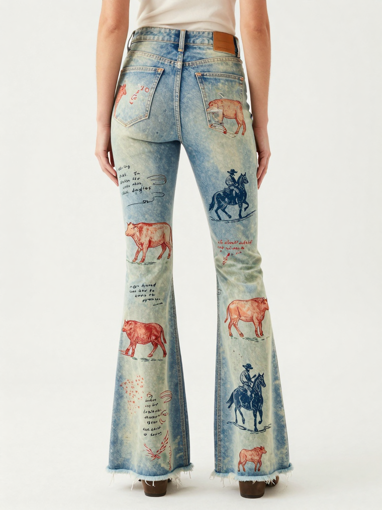 Git Along Little Dogies RB-BOT21 – Back View – Jessie – Trail Bone / Multi
