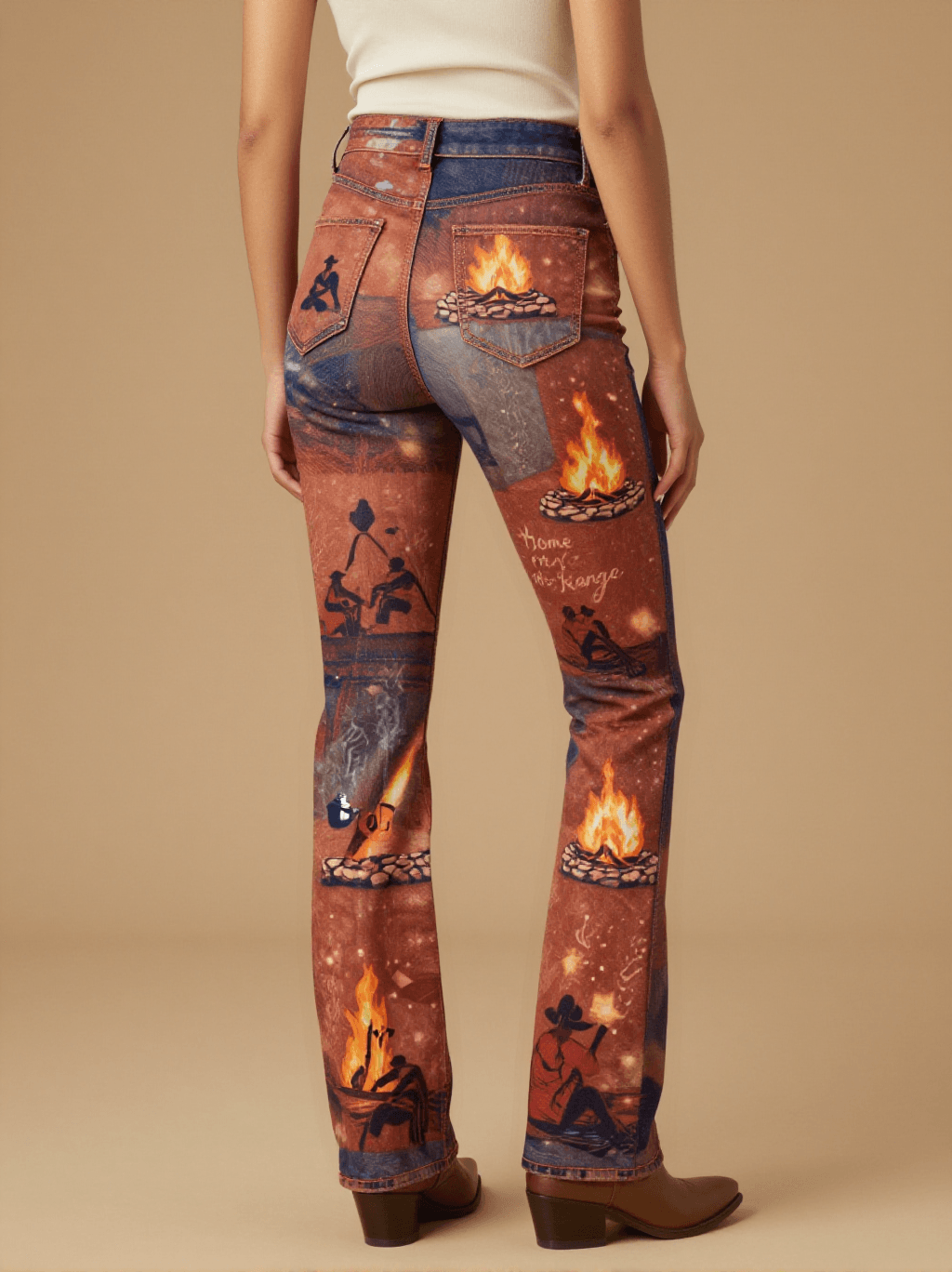 Campfire Circle Bootcut Jeans – Back View – Mara