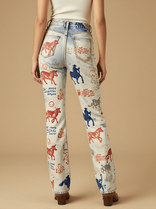 Git Along Little Dogies Bootcut Jeans – Back View – Jessie