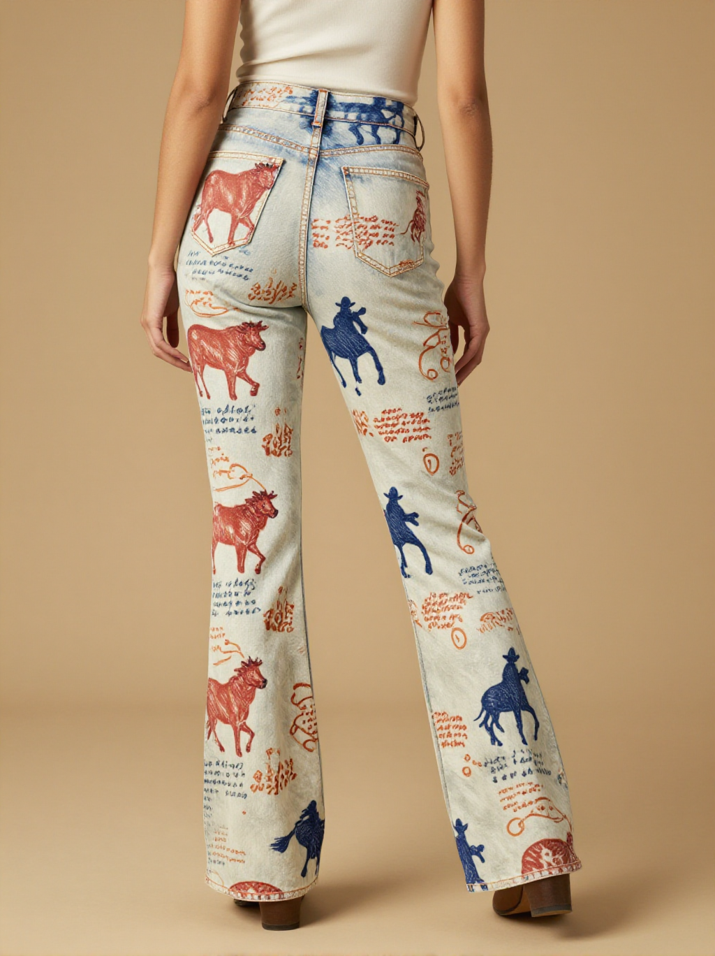 Git Along Little Dogies RB-BOT04 – Back View – Jessie – Blue Denim