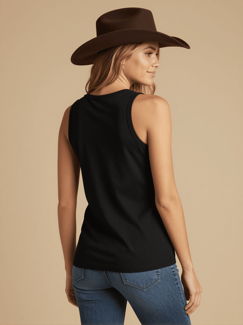 Where the Dust Sings Tank Top – Back View – Riley – black