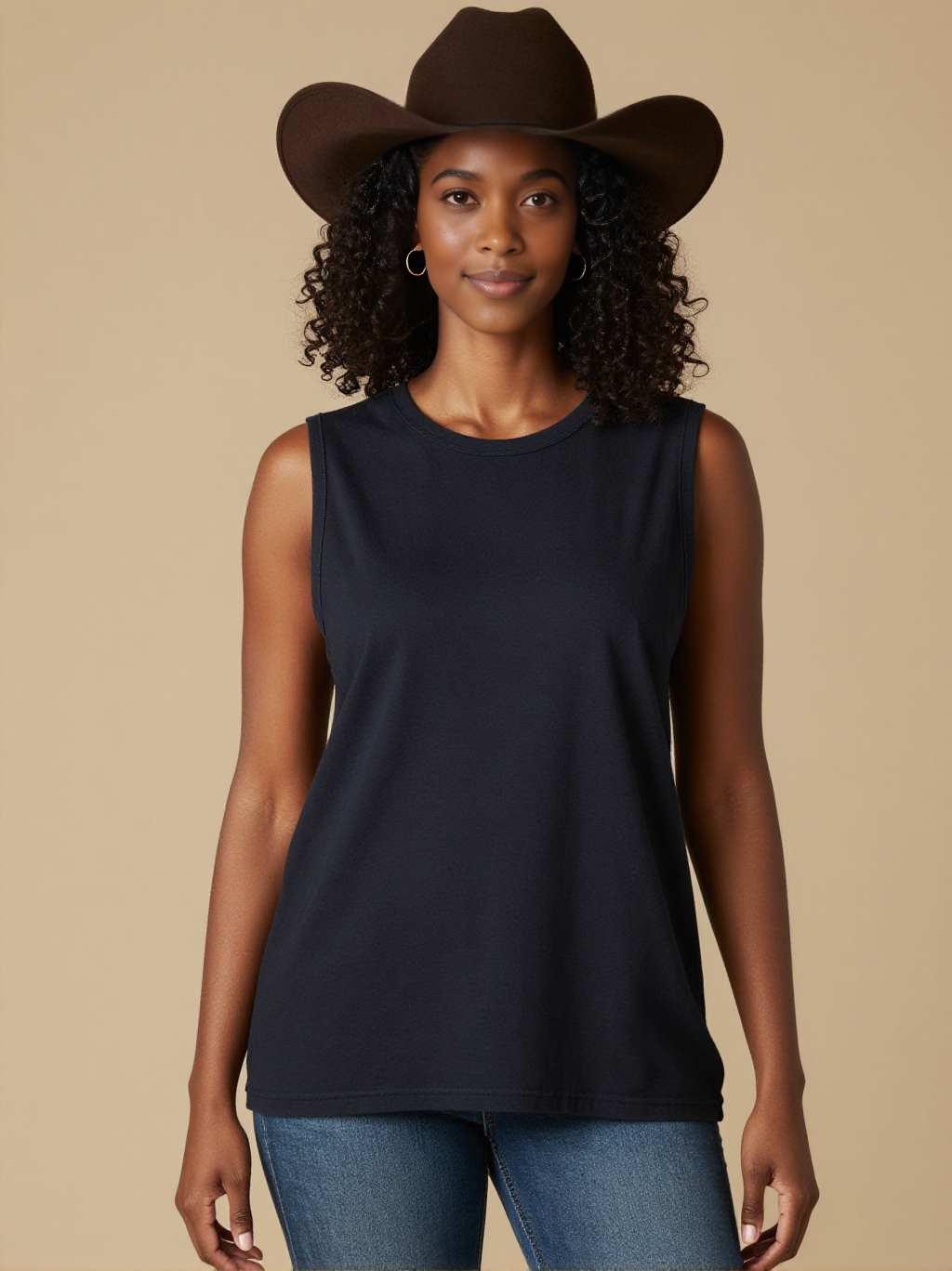 Stirrup Trouble RB-TOP13 – Front View – Amara – washed-black