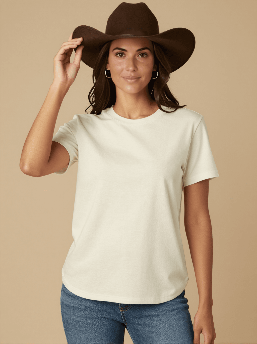 Fixin' To Washed Tee – Front View – Jessie – white