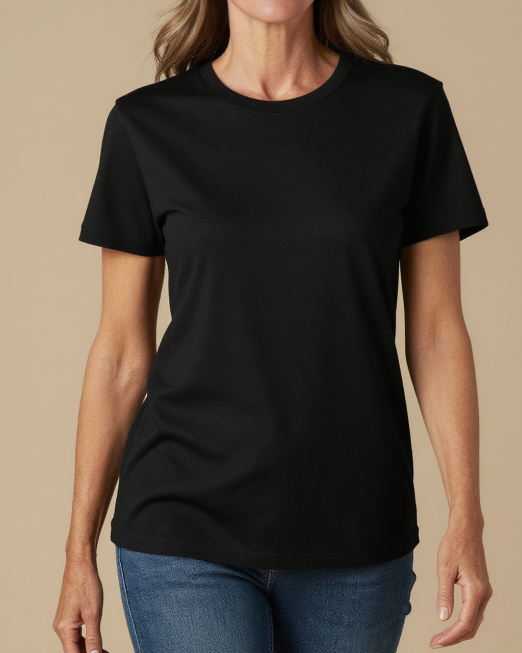 She Runs This Washed Tee – Front View – Dottie