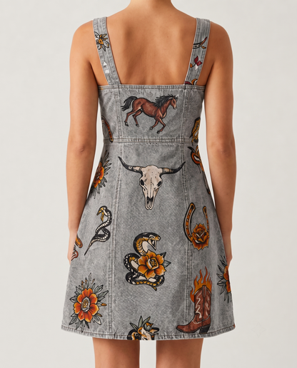 Bronc Buster Flash Structured Mini Dress