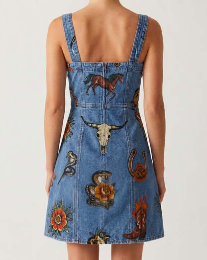 Bronc Buster Flash Structured Mini Dress
