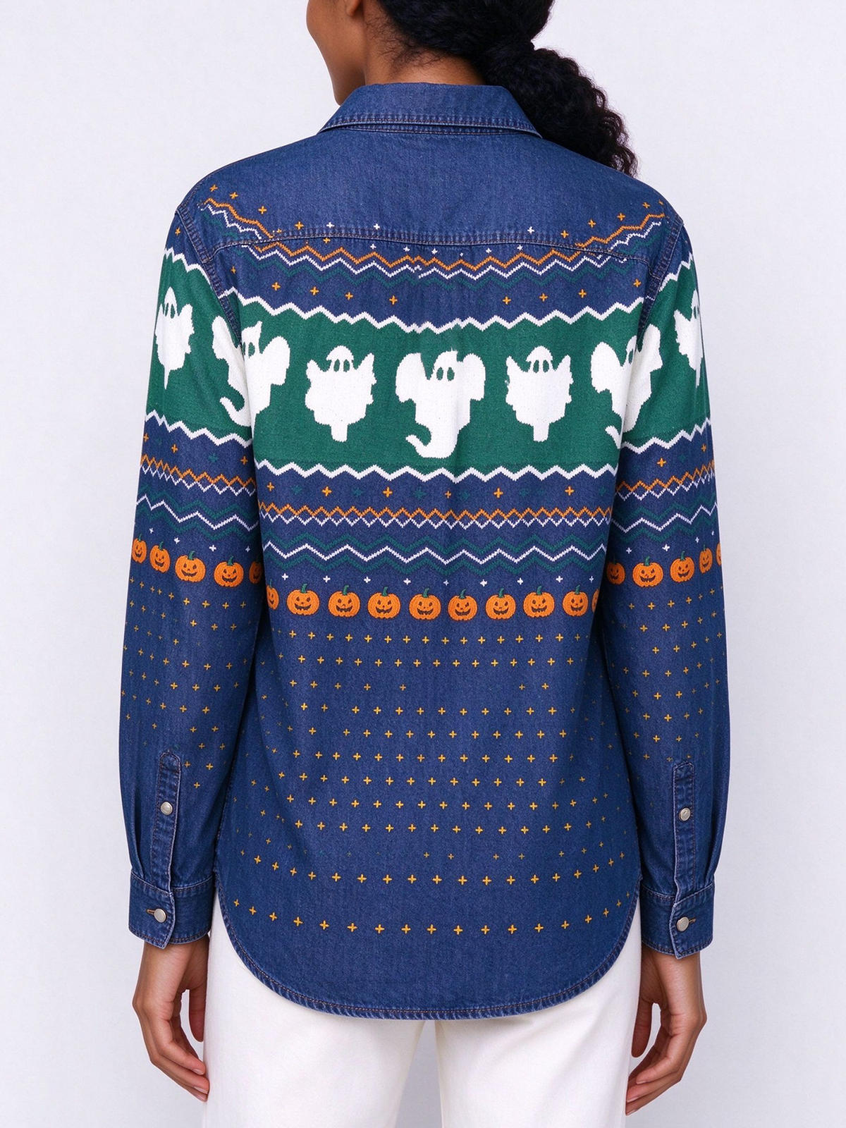Harvest Haunt Long Sleeve Denim Shirt