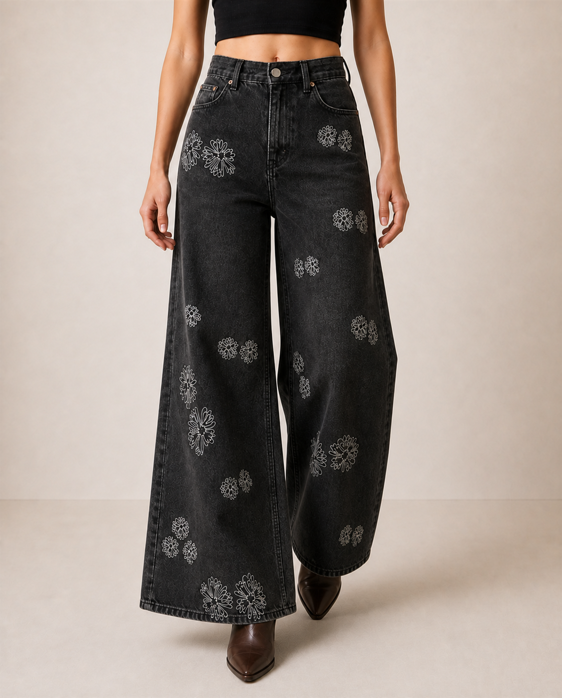 Desert Bloom Wide-Leg Jeans