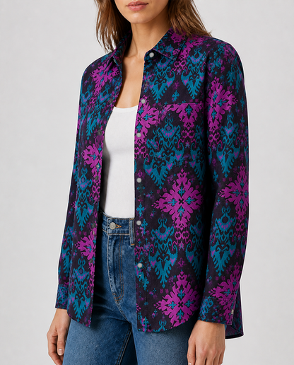 Prairie Vortex Long Sleeve Denim Shirt