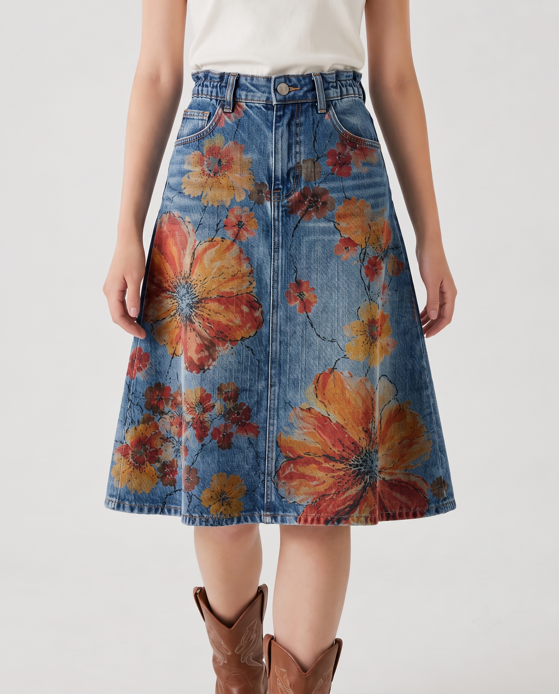 Desert Bloom Medium (U6250) RB-SKT03 – Front View – Riley – Medium Blue