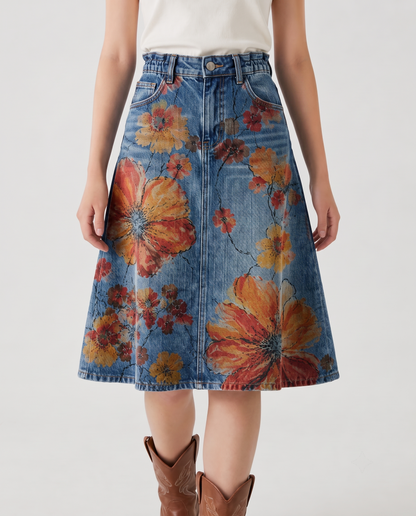 Desert Bloom Medium (U6250) RB-SKT03 – Front View – Riley – Medium Blue