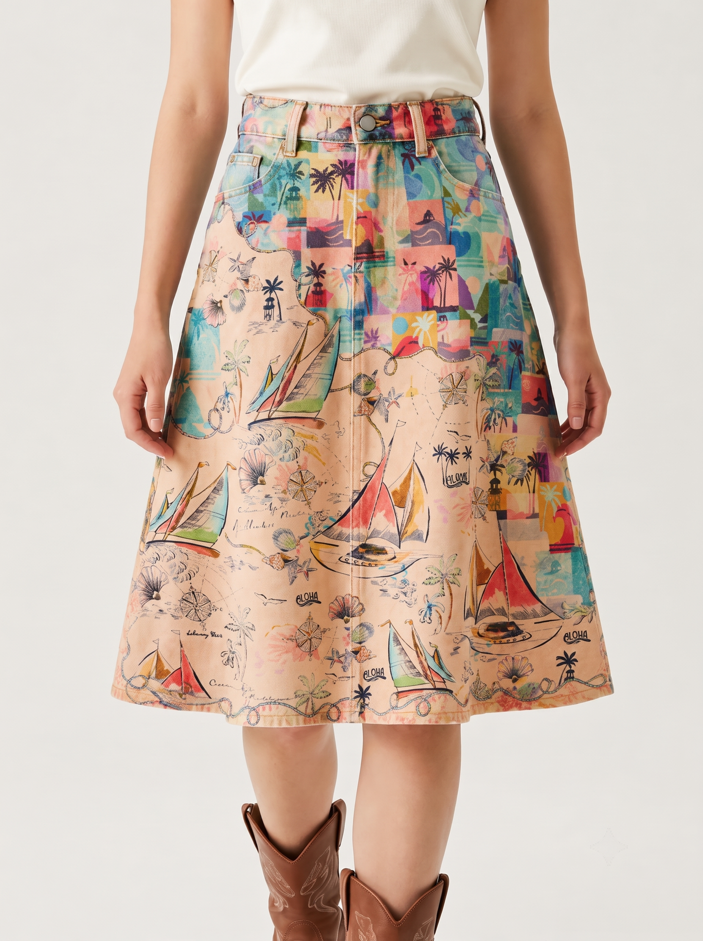 Lariat Lagoon RB-SKT03 – Front View – Riley – light peach wash