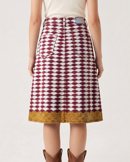 Desert Ripple RB-SKT03 – Back View – Riley – Maroon and White