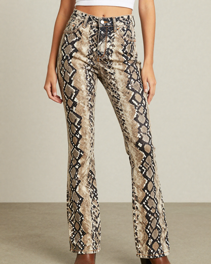 Desert Python Bootcut Jeans - front view