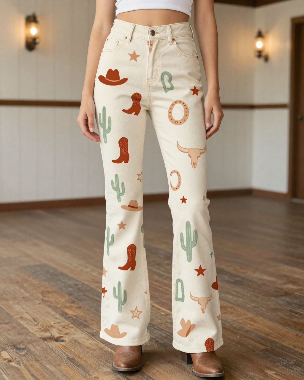 Cowgirl Toss Warm Bootcut Jeans - front view