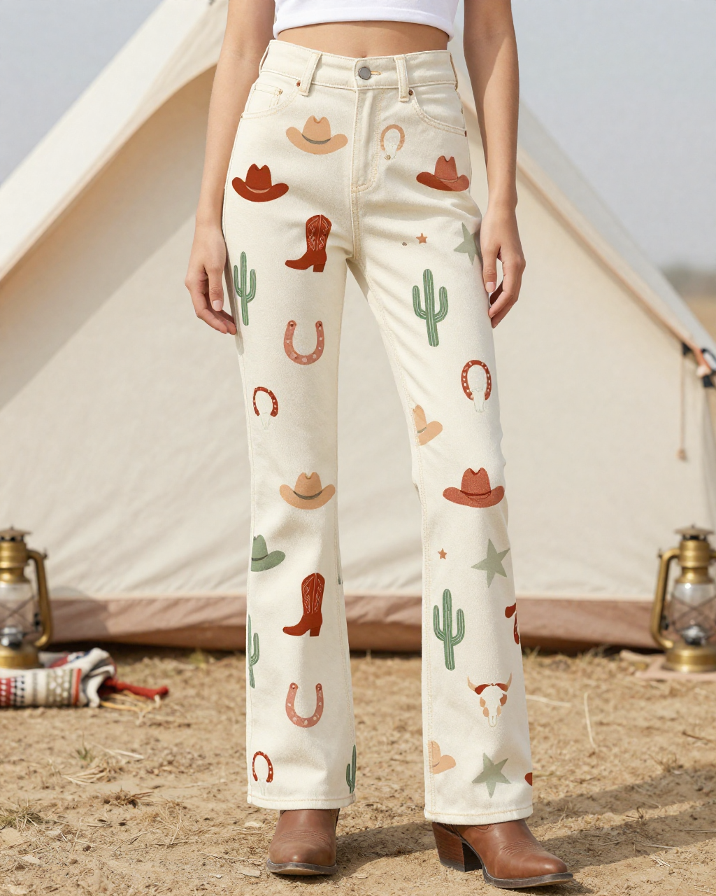 Cowgirl Toss Warm Bootcut Jeans - front view
