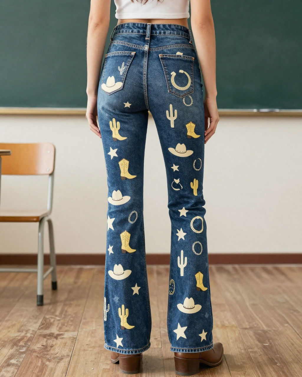 Cowgirl Toss Cool Bootcut Jeans - back view