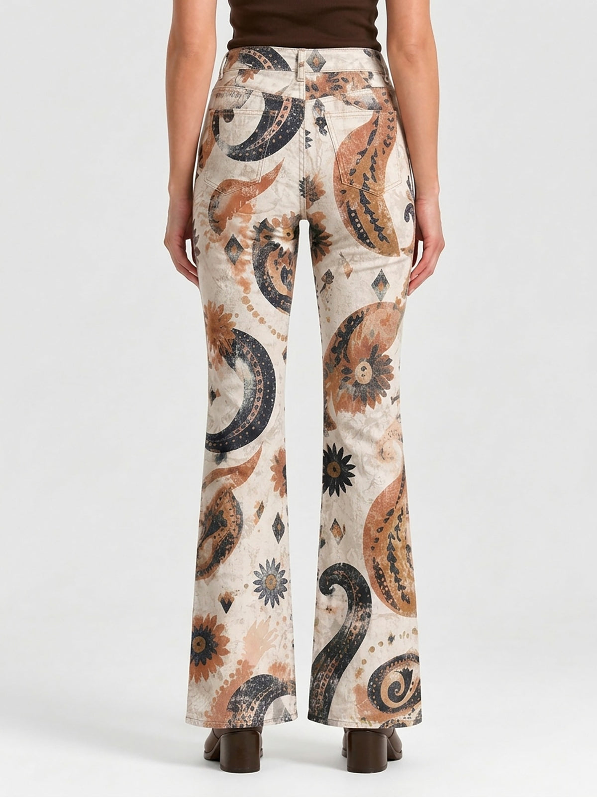 Prairie Feather Paisley Bootcut Jeans
