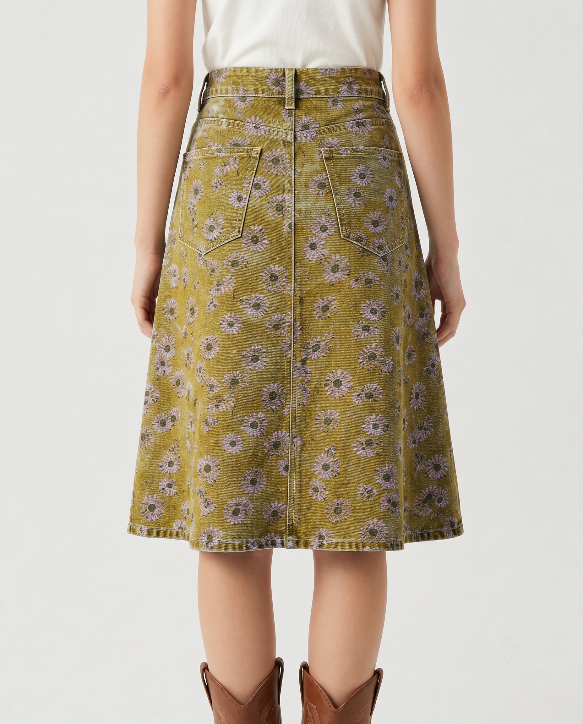 Daisy Rider RB-SKT03 – Back View – Riley – Olive Green