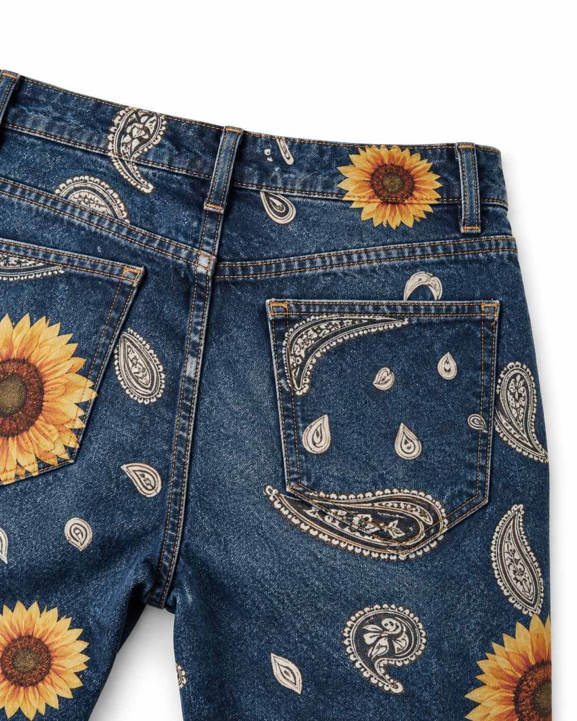 Bandana Bloom Sunflower Bootcut Jeans