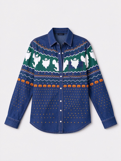 Harvest Haunt Long Sleeve Denim Shirt