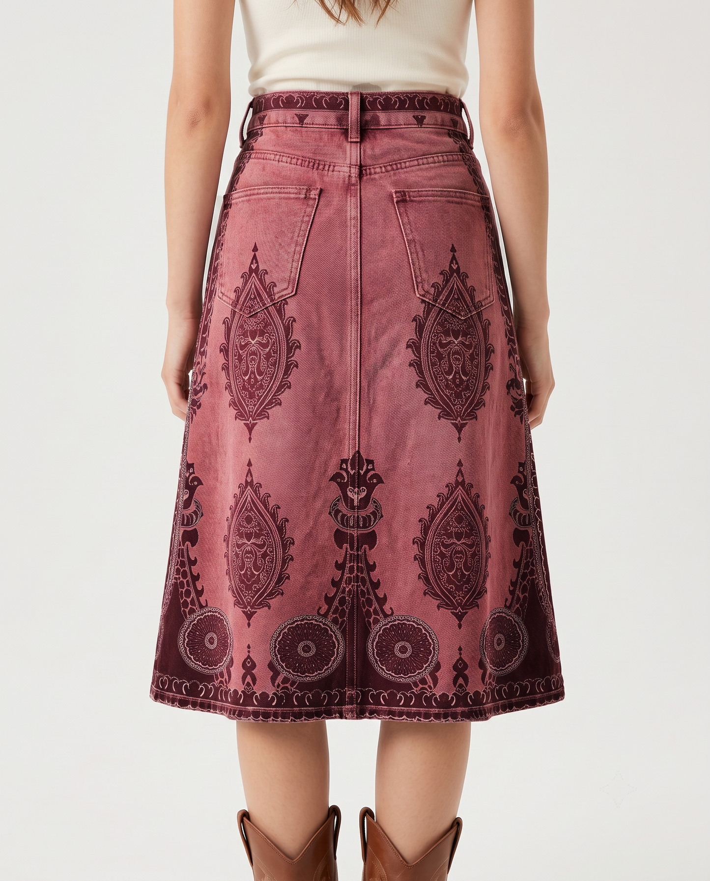 Desert Bloom Red RB-SKT03 – Back View – Riley – Red