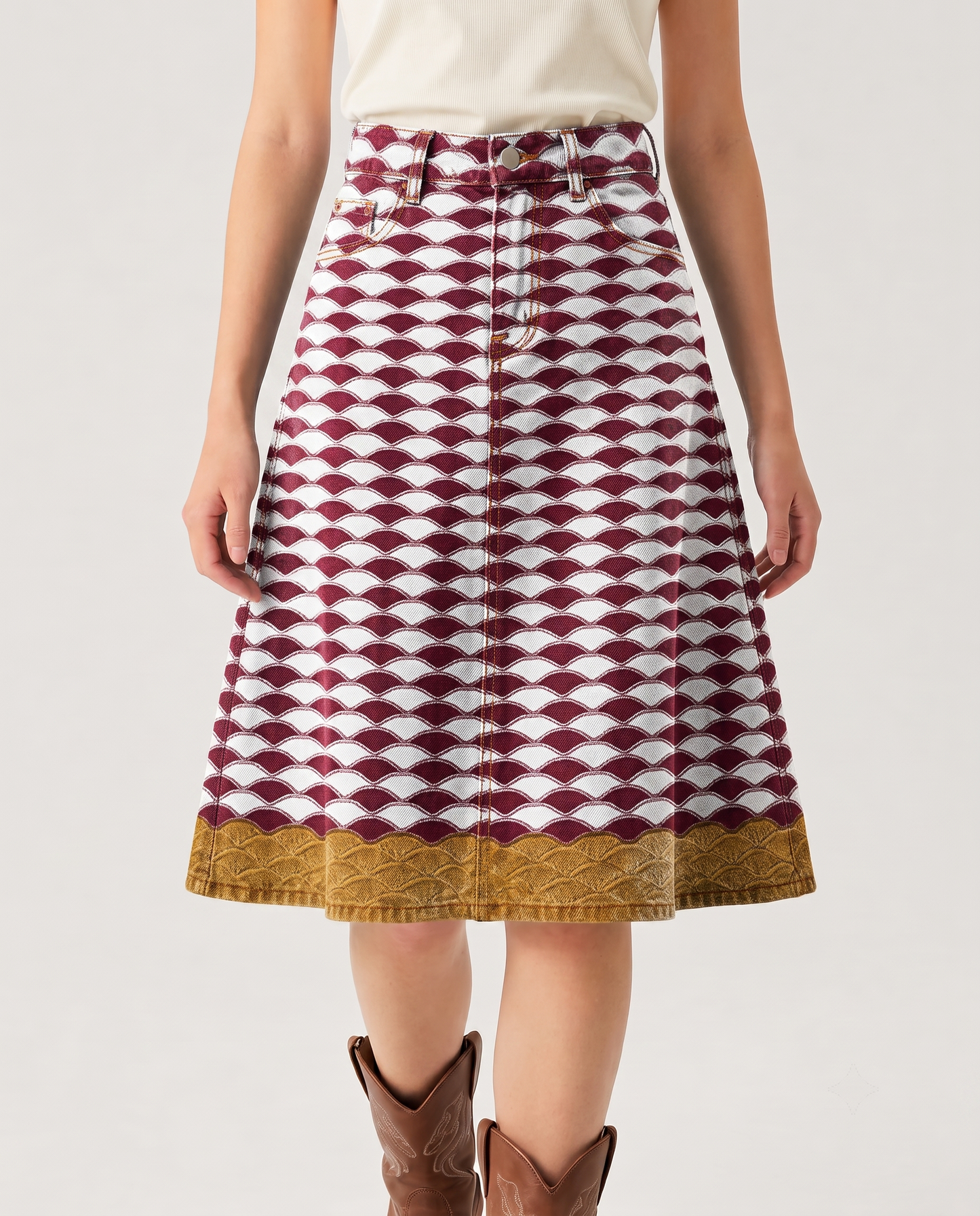 Desert Ripple RB-SKT03 – Front View – Riley – Maroon and White