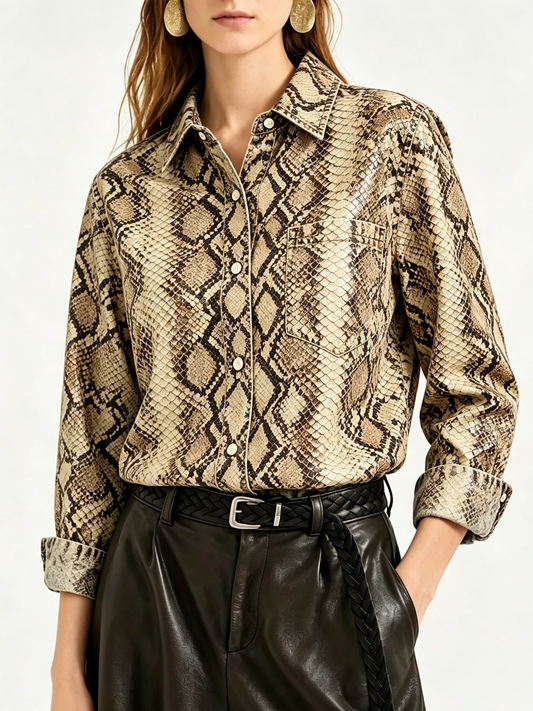 Serpent Sage Long Sleeve Denim Shirt