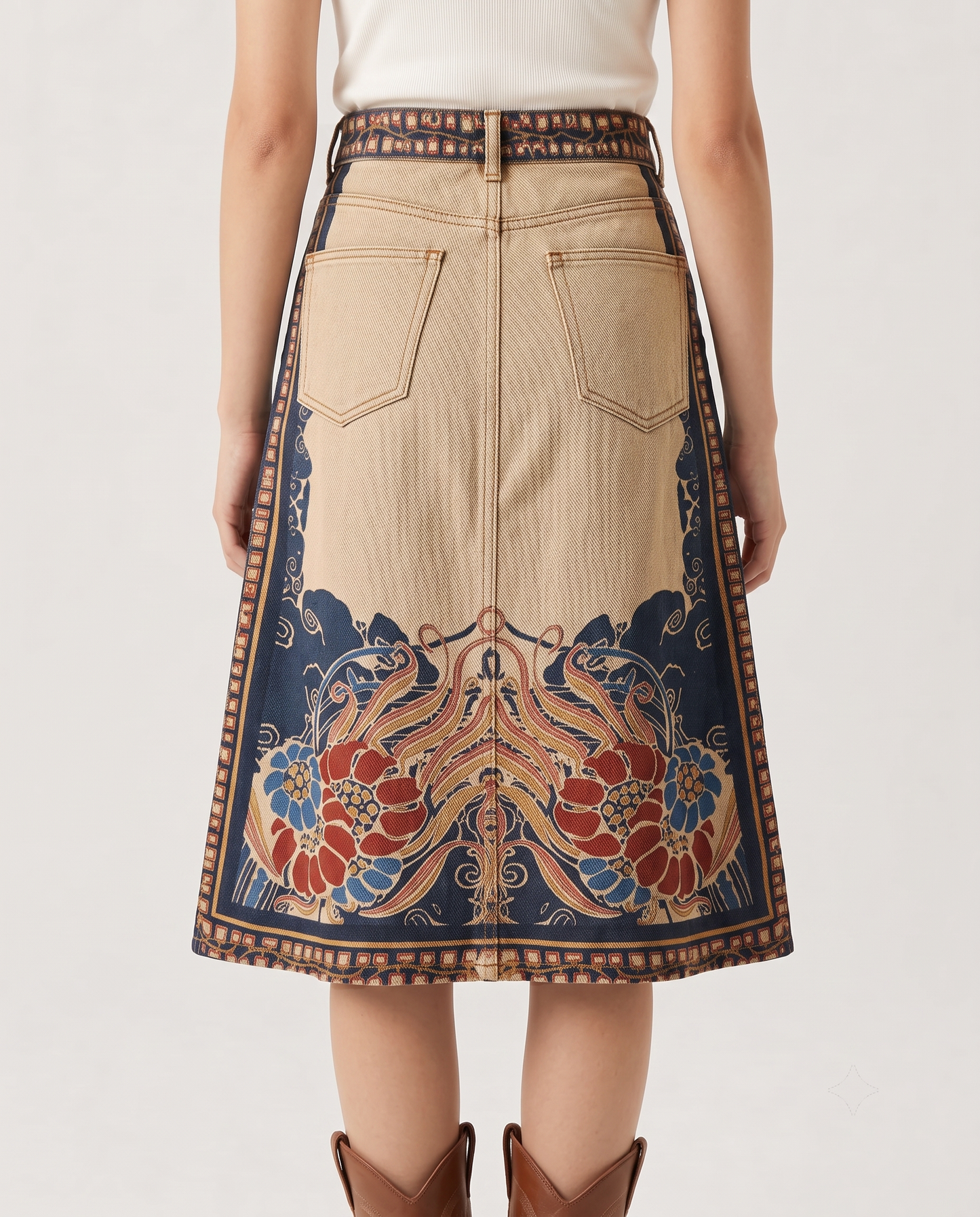 Desert Bloom Light (U6251) RB-SKT03 – Back View – Riley – Light Wash