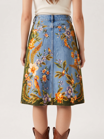 Lariat Bloom Light RB-SKT03 – Back View – Riley – light blue denim wash