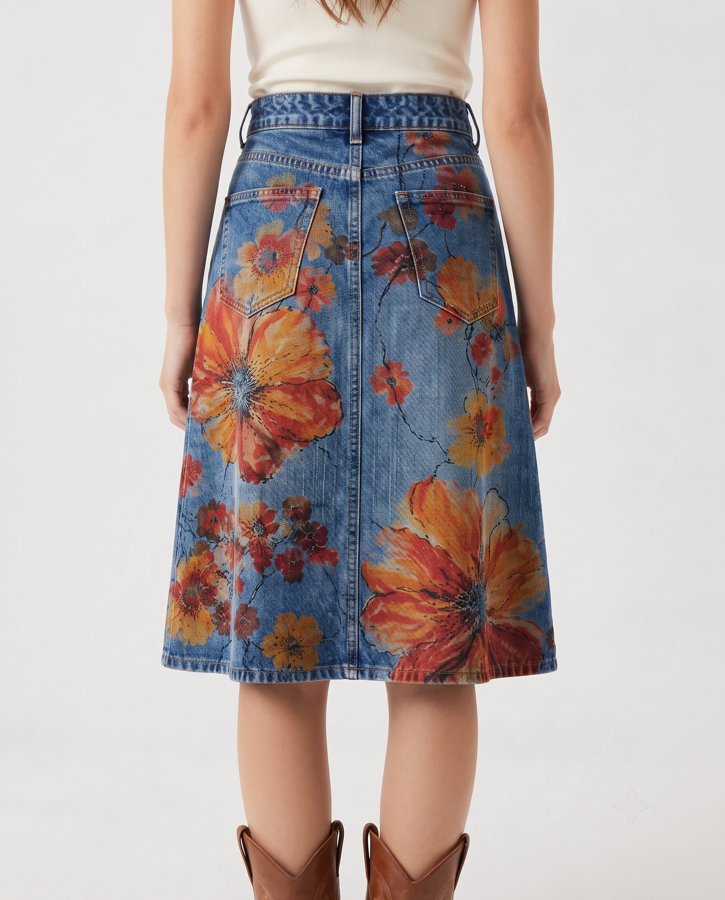 Desert Bloom Medium (U6250) RB-SKT03 – Back View – Riley – Medium Blue