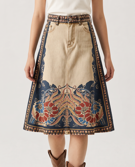 Desert Bloom Light (U6251) RB-SKT03 – Front View – Riley – Light Wash