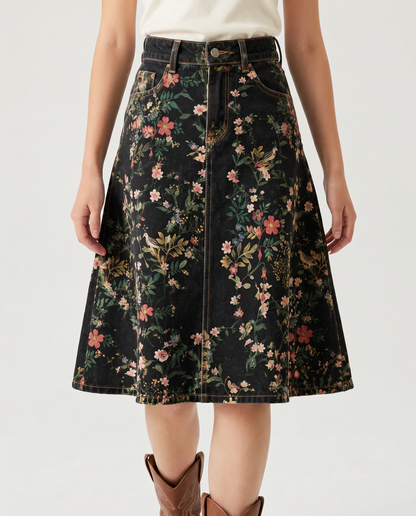 Wildflower Rodeo Black RB-SKT03 – Front View – Riley – Black