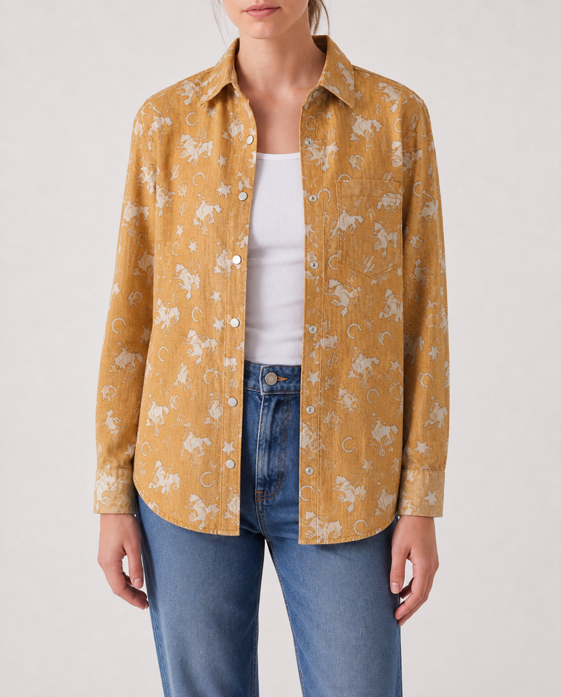 Prairie Rebel Long Sleeve Denim Shirt