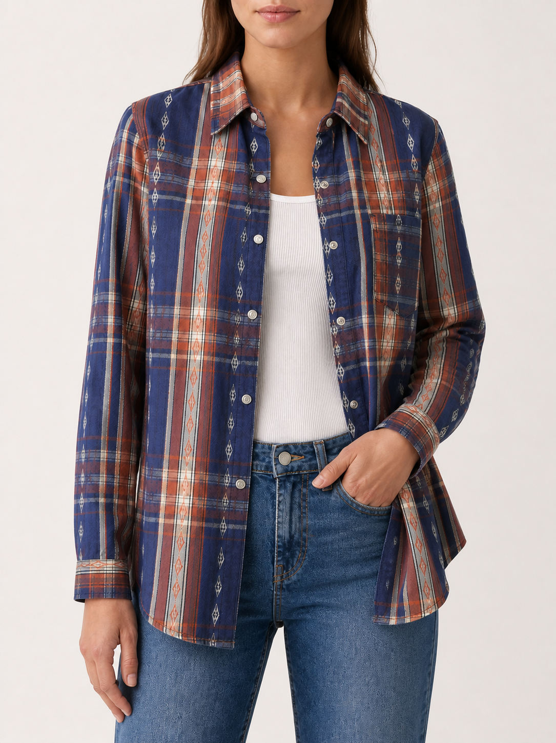 Prairie Drift Long Sleeve Denim Shirt