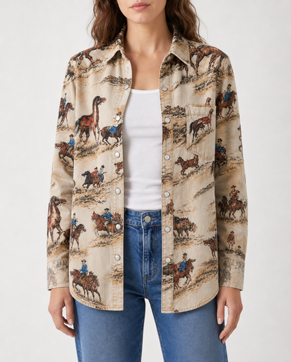 Prairie Ride Long Sleeve Denim Shirt