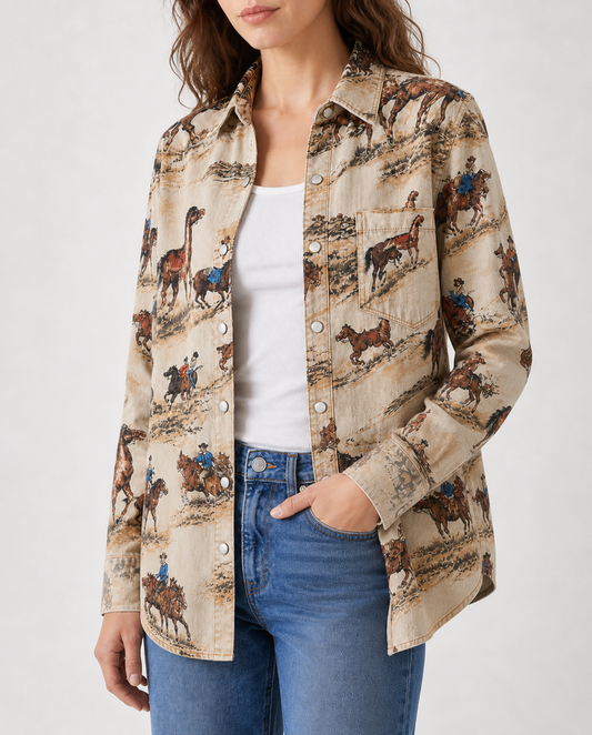 Prairie Ride Long Sleeve Denim Shirt