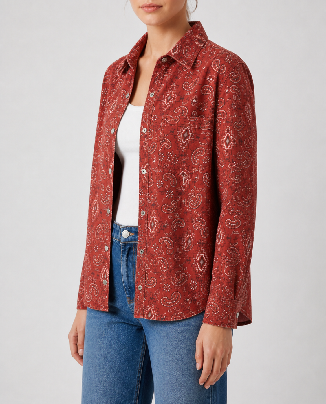 Prairie Ember Long Sleeve Denim Shirt