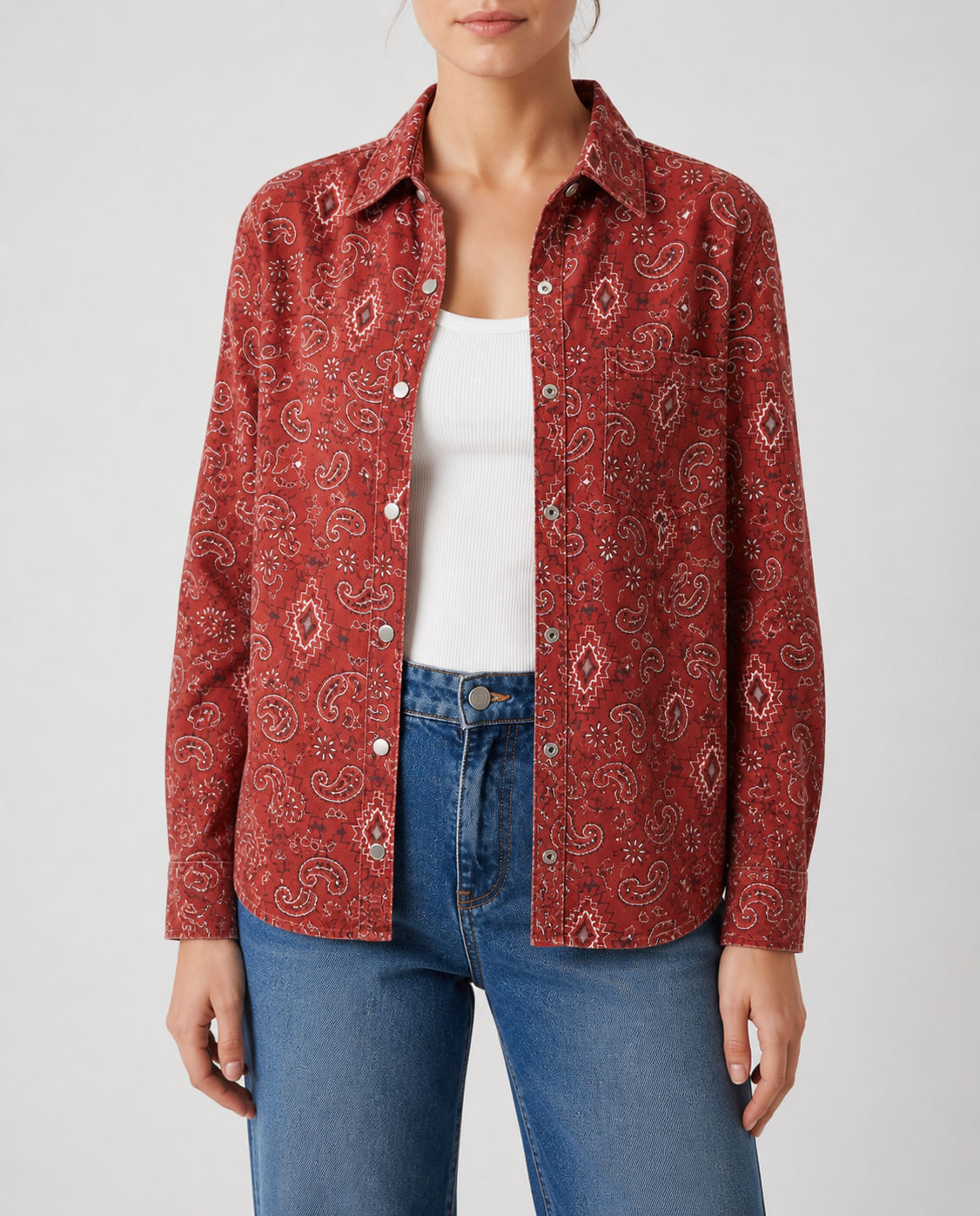 Prairie Ember Long Sleeve Denim Shirt