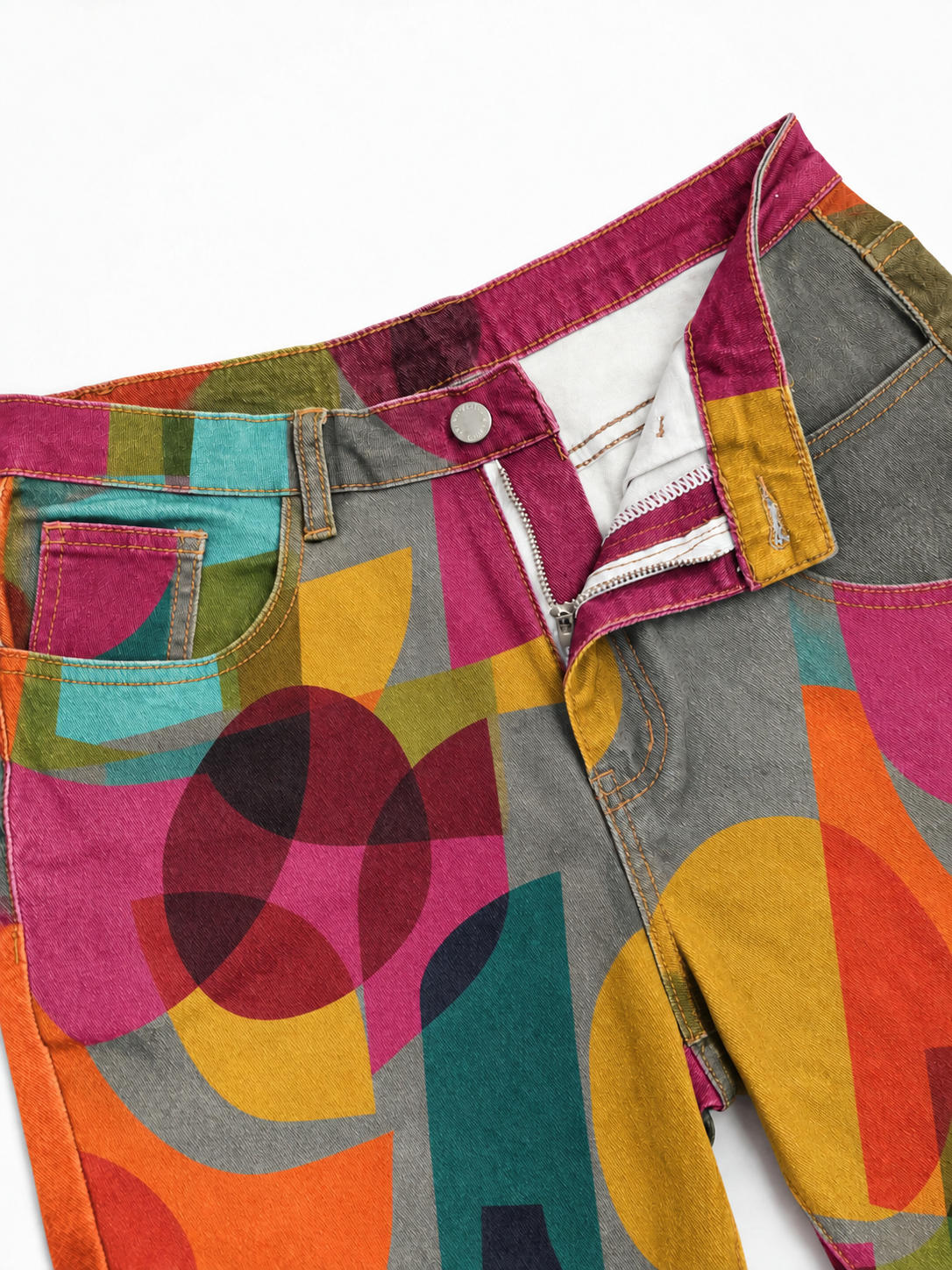 Roanbloom Canyon Mirage Magenta Denim Cropped Pants