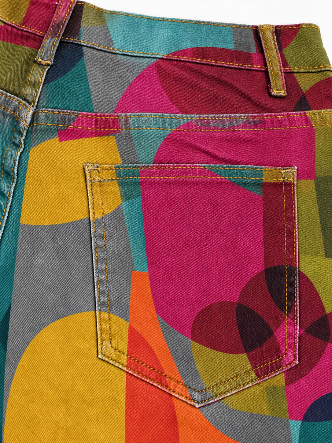 Roanbloom Canyon Mirage Magenta Denim Cropped Pants