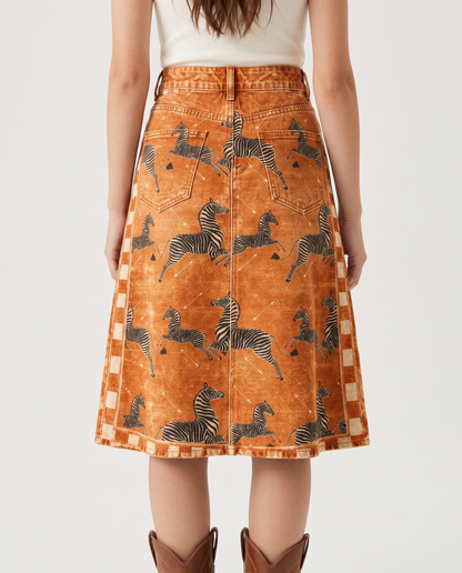 Red Zebras RB-SKT03 – Back View – Jessie – Orange