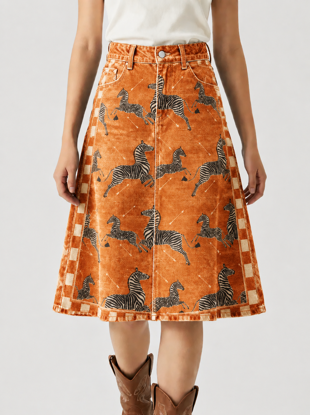 Red Zebras RB-SKT03 – Front View – Jessie – Orange