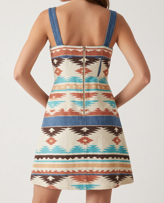 Chimayo Stripe Structured Mini Dress